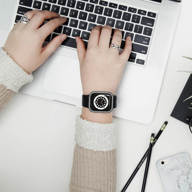 Apple Smartwatch Metall und Strass Universell Bumper