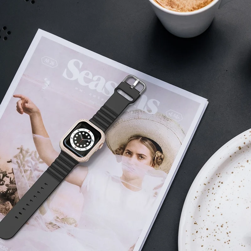 Apple Smartwatch Metall und Strass Universell Bumper
