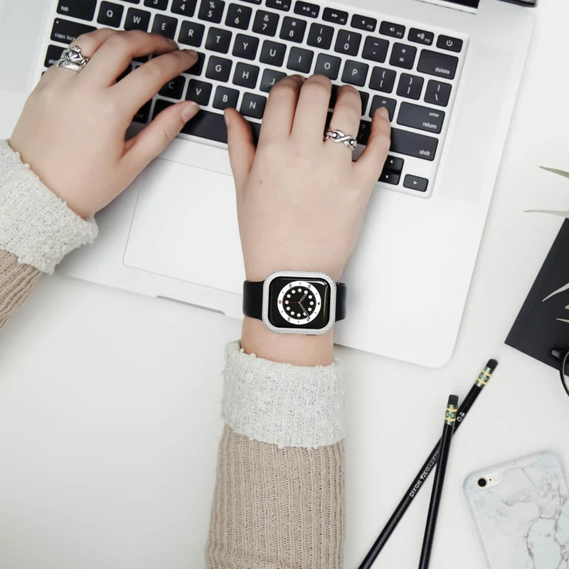 Apple Smartwatch Metall und Strass Universell Bumper