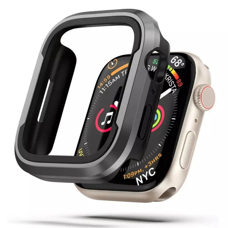 Apple Watch Series 7 41mm Metall und Silikon / TPU Bumper