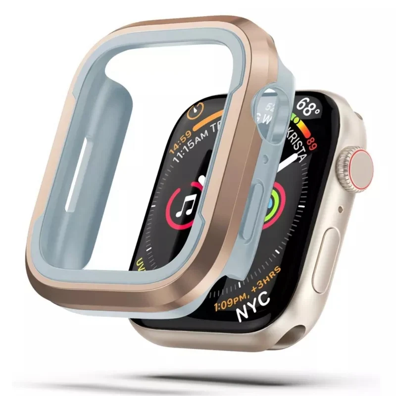 Apple Watch Series 7 41mm Metall und Silikon / TPU Bumper
