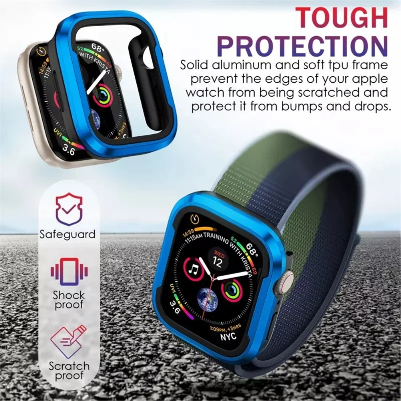 Apple Watch Series 7 41mm Metall und Silikon / TPU Bumper
