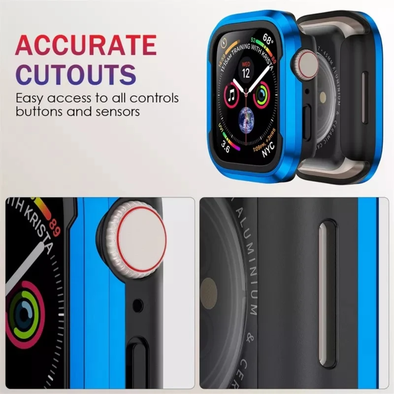 Apple Watch Series 7 41mm Metall und Silikon / TPU Bumper