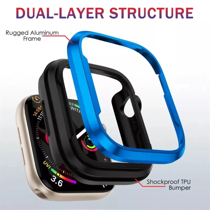 Apple Watch Series 7 41mm Metall und Silikon / TPU Bumper