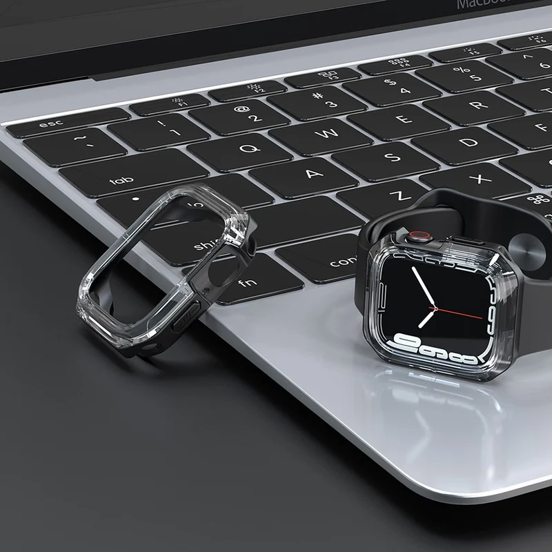 Apple Watch Series 7 45mm Transparent Silikon / TPU Bumper