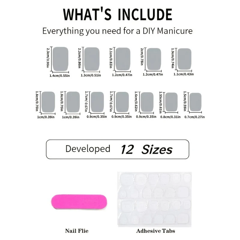 Dekorativer French Tip Press-On Nail Set