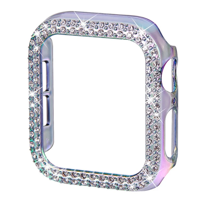 Apple Watch Series 7 45mm Schützende Plastik und Strass Bumper