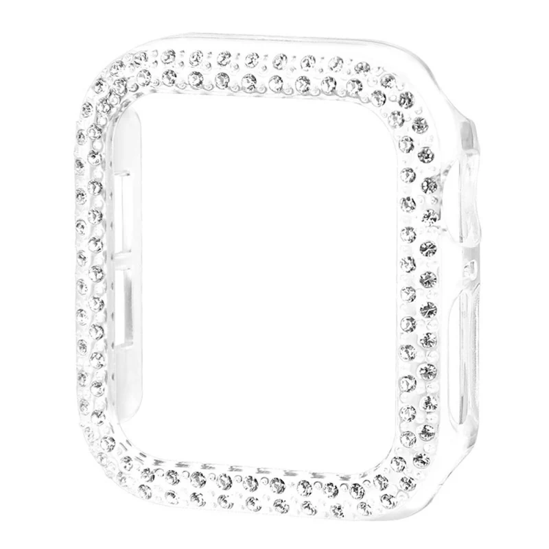 Apple Watch Series 7 45mm Schützende Plastik und Strass Bumper