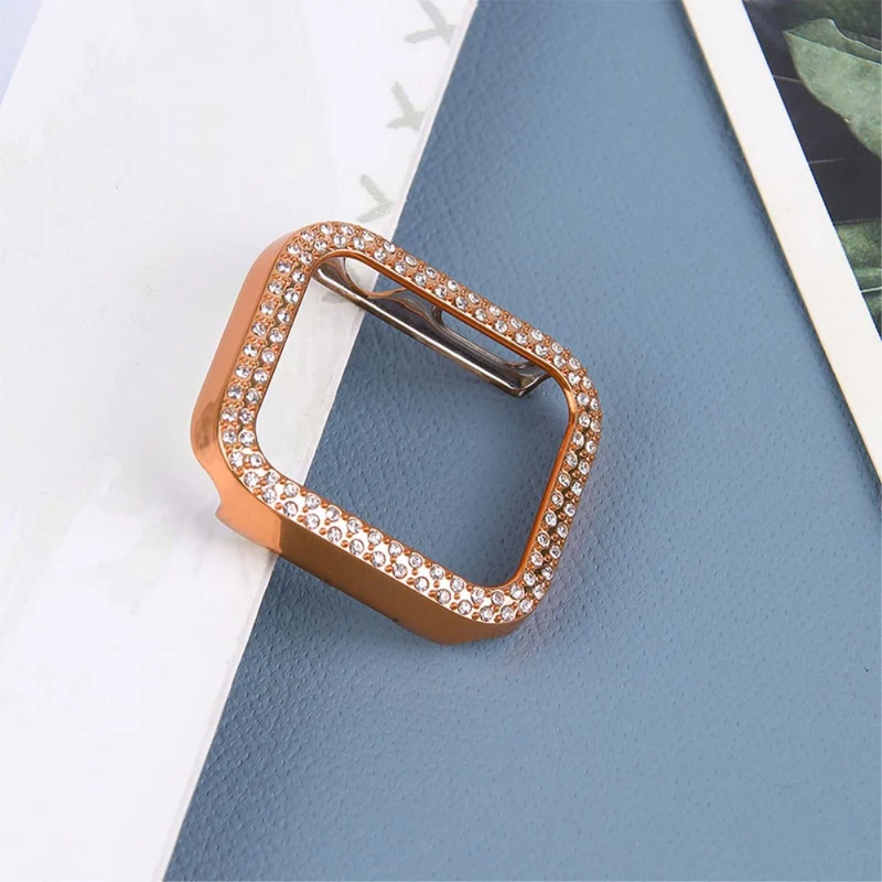Apple Watch Series 7 45mm Schützende Plastik und Strass Bumper