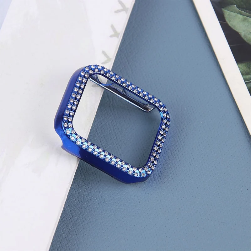 Apple Watch Series 7 45mm Schützende Plastik und Strass Bumper