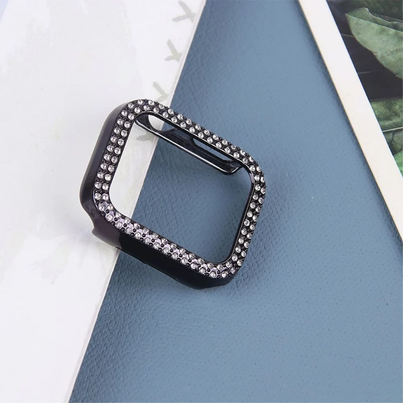 Apple Watch Series 7 45mm Schützende Plastik und Strass Bumper