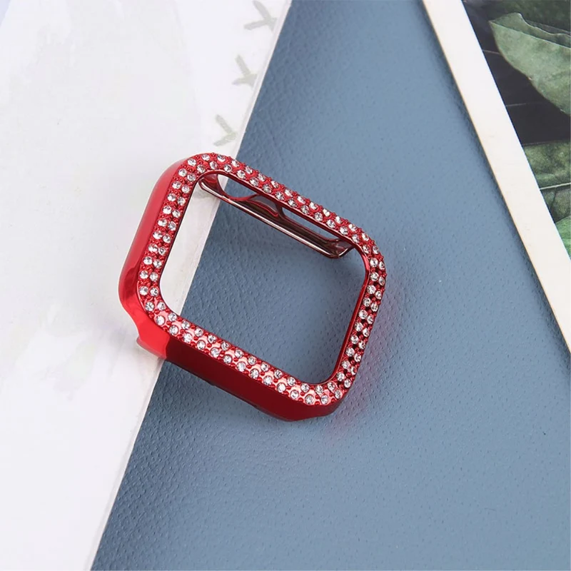 Apple Watch Series 7 45mm Schützende Plastik und Strass Bumper