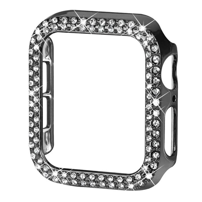 Apple Watch Series 7 41mm Schützende Plastik und Strass Bumper