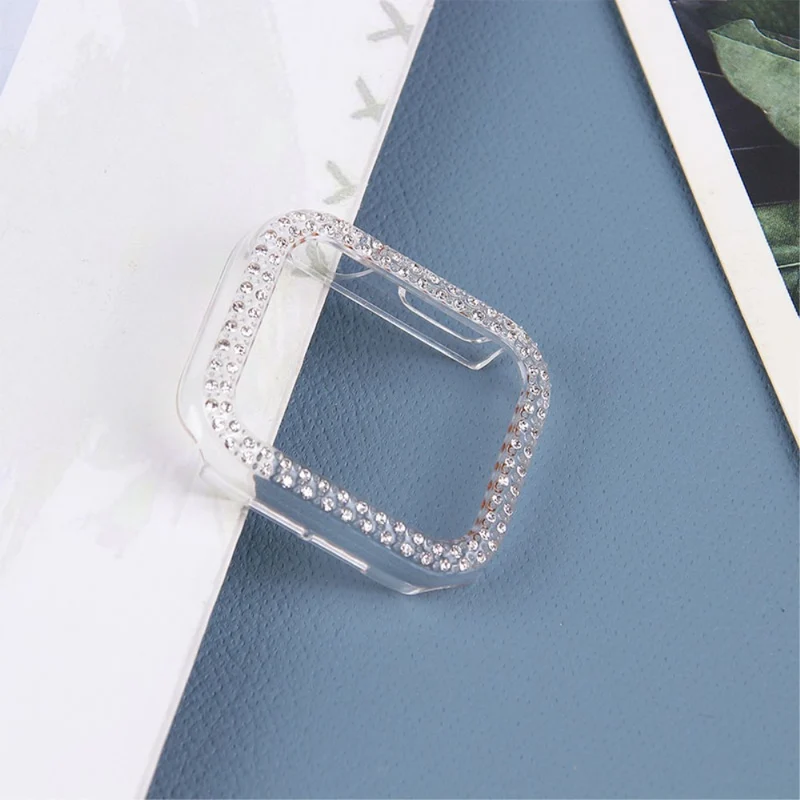 Apple Watch Series 7 41mm Schützende Plastik und Strass Bumper