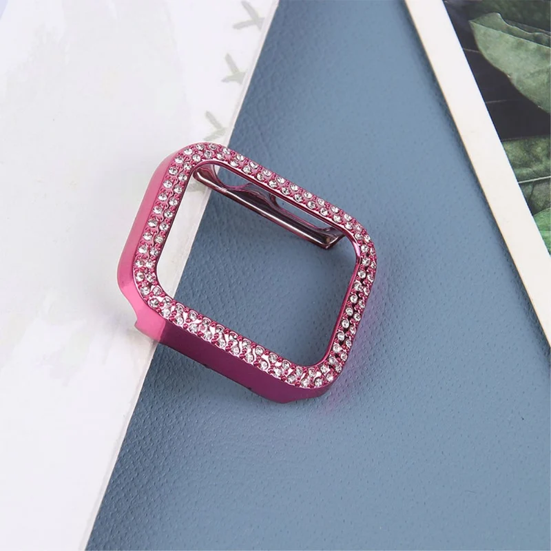 Apple Watch Series 7 41mm Schützende Plastik und Strass Bumper