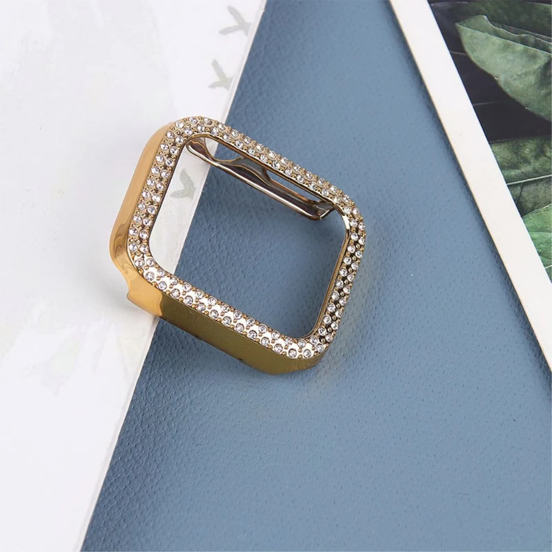 Apple Watch Series 7 41mm Schützende Plastik und Strass Bumper