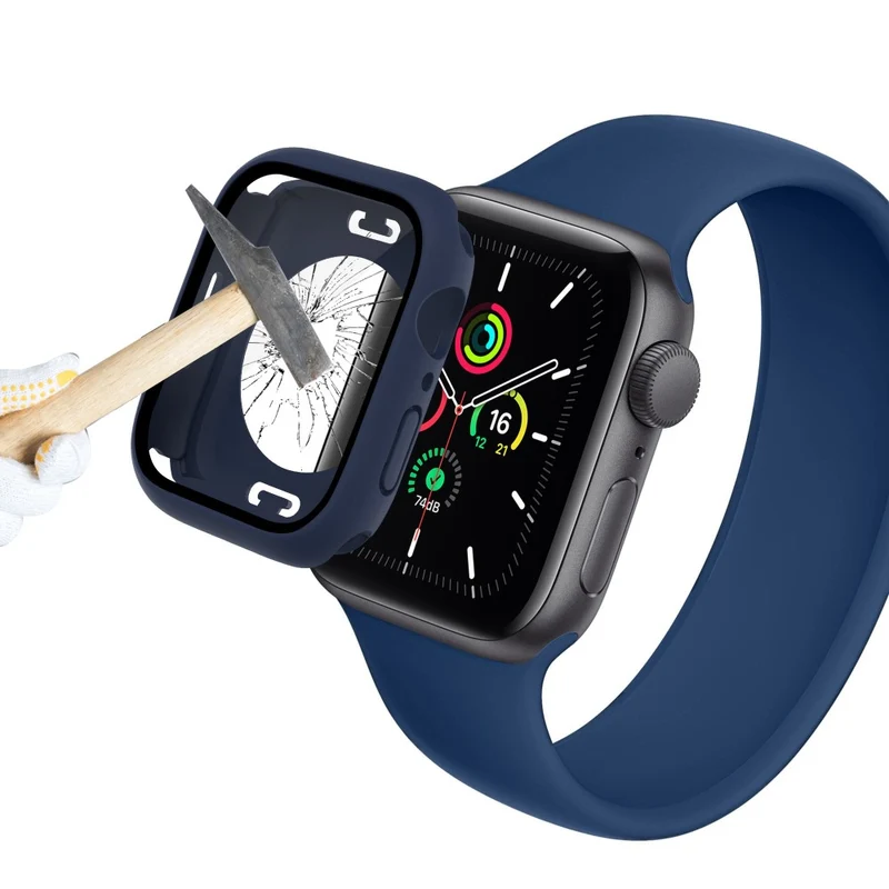 Apple Watch Series 7 41mm Elegant Plastik und Glas Bumper