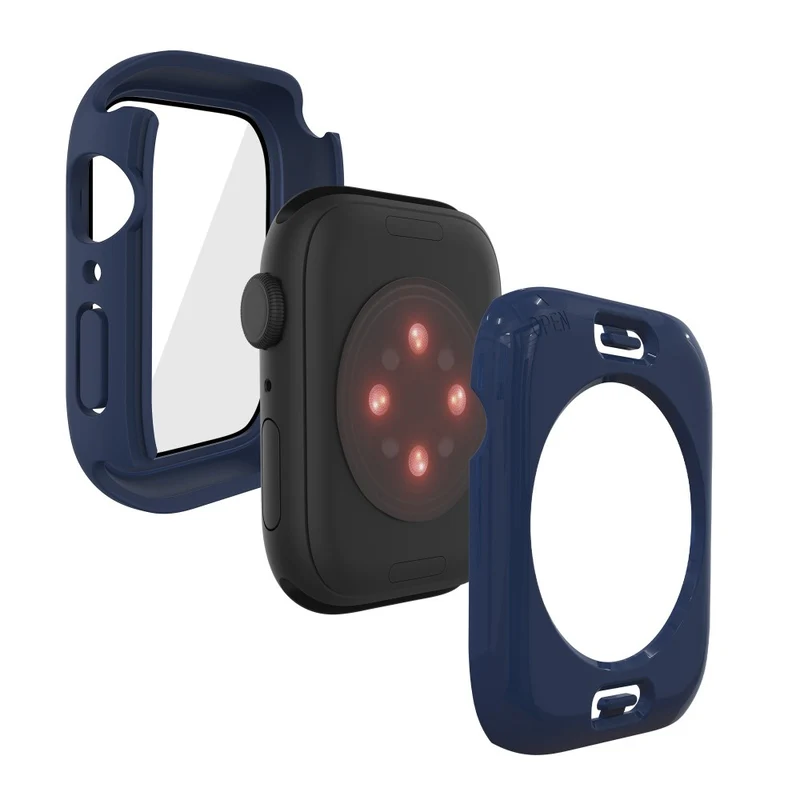 Apple Watch Series 7 41mm Elegant Plastik und Glas Bumper