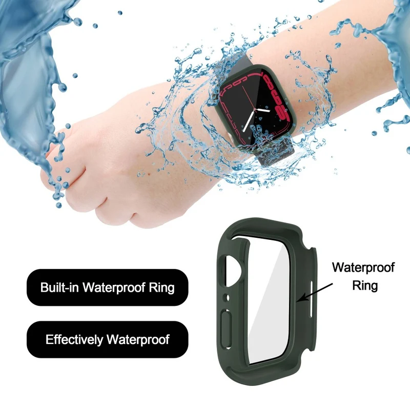Apple Watch Series 7 41mm Elegant Plastik und Glas Bumper