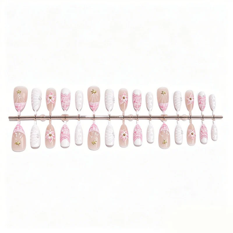 Dekoratives Floral Press-On Nagelkunstset