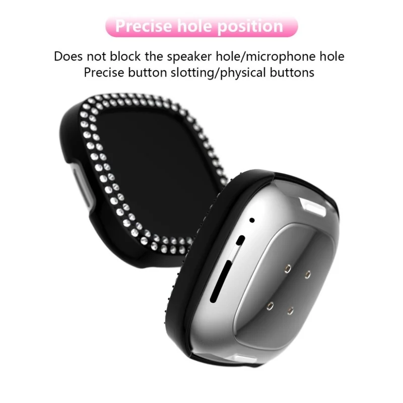 Fitbit Versa 3 / Fitbit Sense 1 Strass und Silikon / TPU Universell Bumper