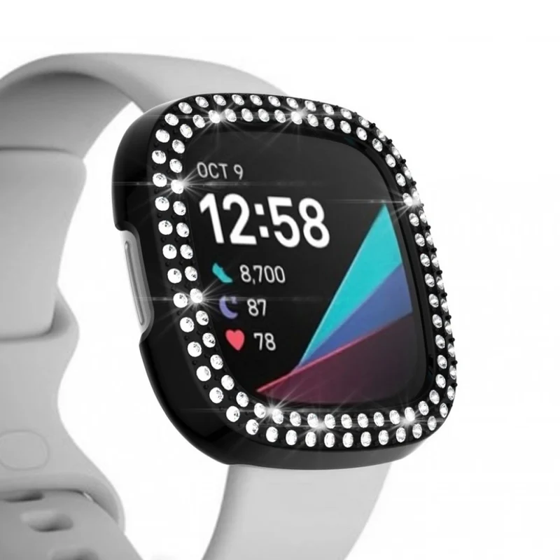 Fitbit Versa 3 / Fitbit Sense 1 Strass und Silikon / TPU Universell Bumper