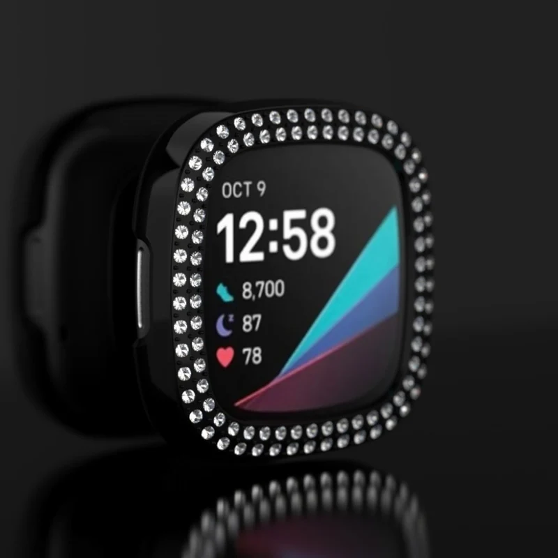 Fitbit Versa 3 / Fitbit Sense 1 Strass und Silikon / TPU Universell Bumper