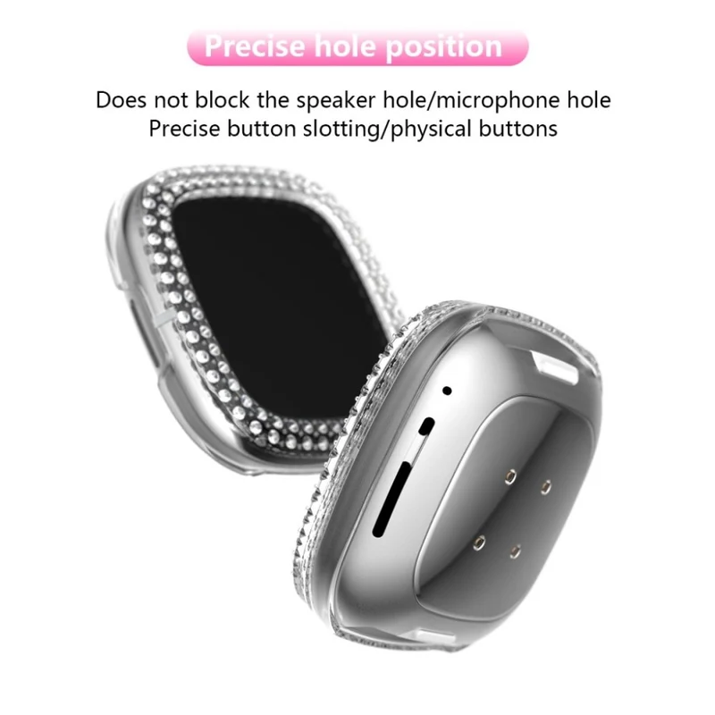 Fitbit Versa 3 / Fitbit Sense 1 Strass und Silikon / TPU Universell Bumper