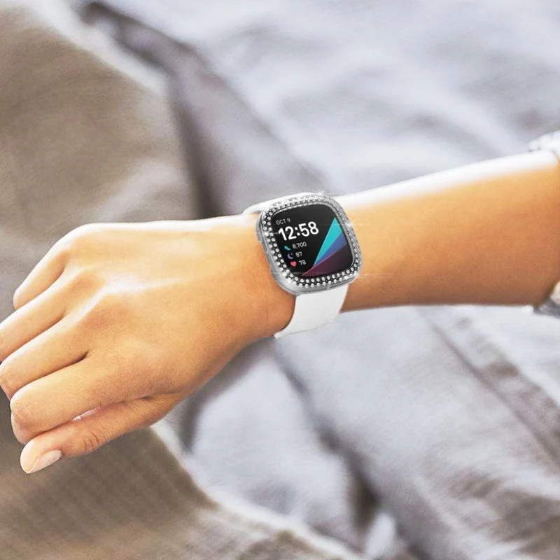 Fitbit Versa 3 / Fitbit Sense 1 Strass und Silikon / TPU Universell Bumper