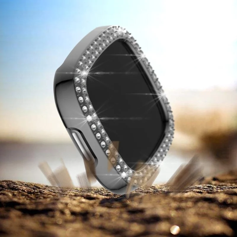 Fitbit Versa 3 / Fitbit Sense 1 Strass und Silikon / TPU Universell Bumper