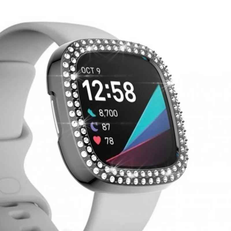 Fitbit Versa 3 / Fitbit Sense 1 Strass und Silikon / TPU Universell Bumper