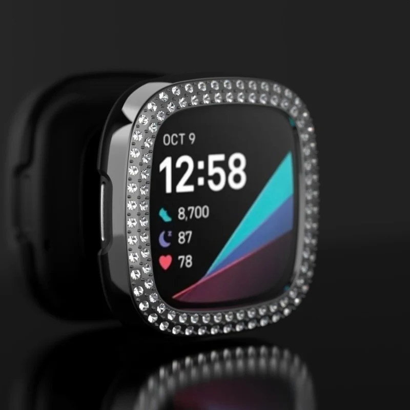 Fitbit Versa 3 / Fitbit Sense 1 Strass und Silikon / TPU Universell Bumper