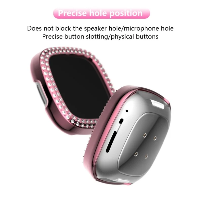 Fitbit Versa 3 / Fitbit Sense 1 Strass und Silikon / TPU Universell Bumper