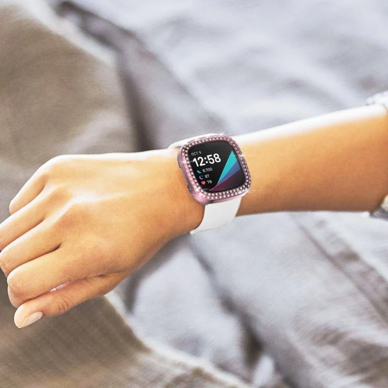 Fitbit Versa 3 / Fitbit Sense 1 Strass und Silikon / TPU Universell Bumper