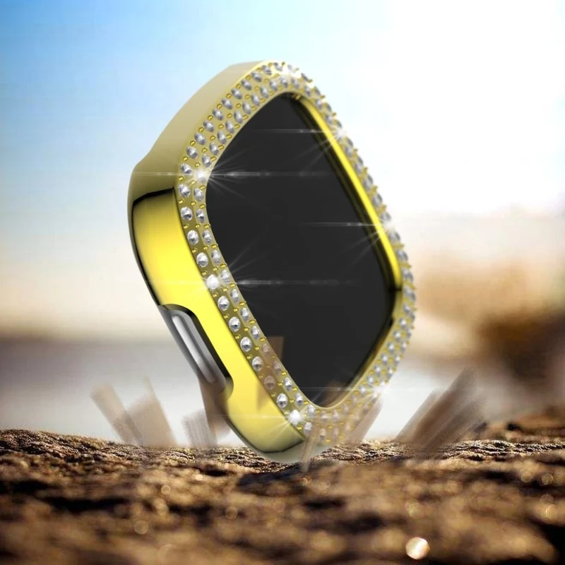 Fitbit Versa 3 / Fitbit Sense 1 Strass und Silikon / TPU Universell Bumper