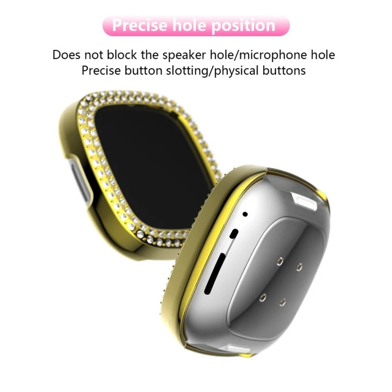 Fitbit Versa 3 / Fitbit Sense 1 Strass und Silikon / TPU Universell Bumper