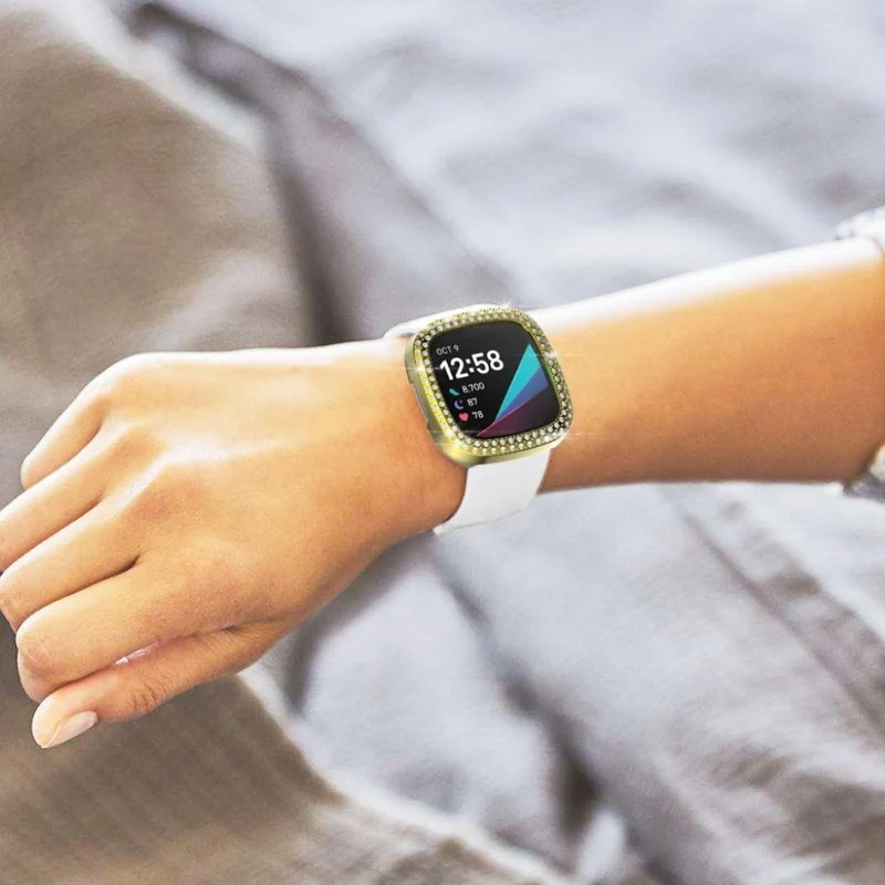 Fitbit Versa 3 / Fitbit Sense 1 Strass und Silikon / TPU Universell Bumper