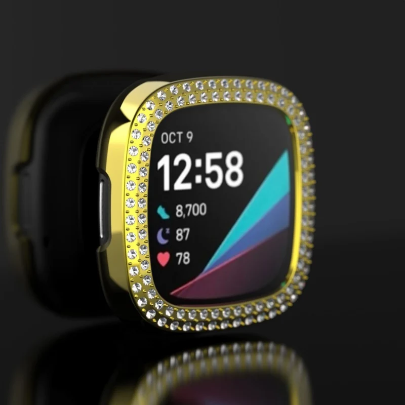 Fitbit Versa 3 / Fitbit Sense 1 Strass und Silikon / TPU Universell Bumper