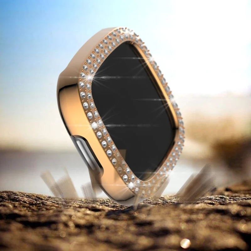 Fitbit Versa 3 / Fitbit Sense 1 Strass und Silikon / TPU Universell Bumper