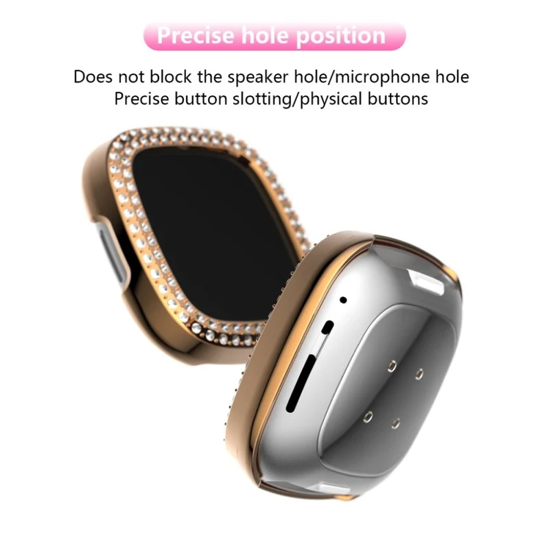 Fitbit Versa 3 / Fitbit Sense 1 Strass und Silikon / TPU Universell Bumper