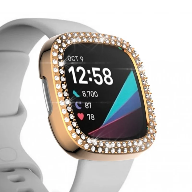 Fitbit Versa 3 / Fitbit Sense 1 Strass und Silikon / TPU Universell Bumper