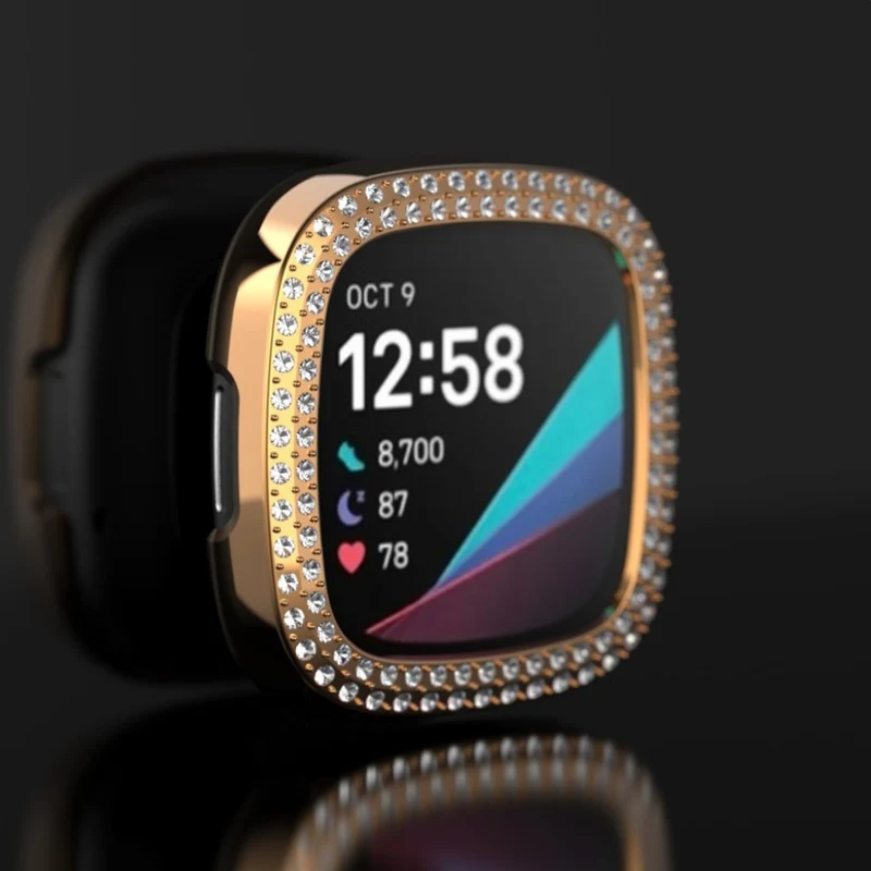 Fitbit Versa 3 / Fitbit Sense 1 Strass und Silikon / TPU Universell Bumper