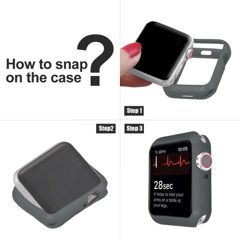 Apple Watch Series 5 44mm / Apple Watch 44mm Dauerhaft Silikon / TPU Universell Bumper