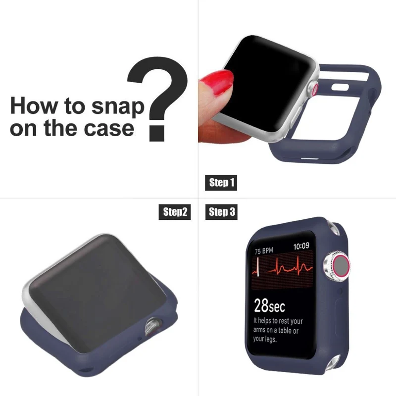 Apple Watch Series 5 44mm / Apple Watch 44mm Dauerhaft Silikon / TPU Universell Bumper