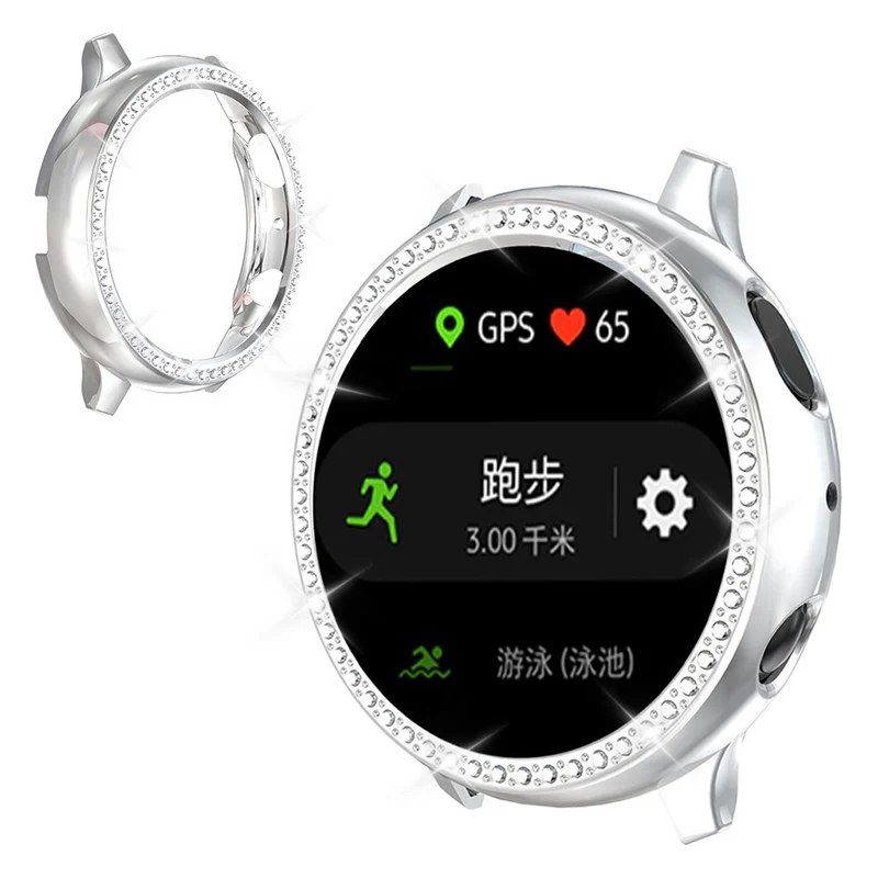 Samsung Galaxy Watch Active 2 - 40mm Strass und Silikon / TPU Bumper