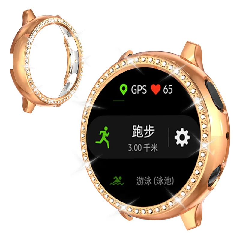 Samsung Galaxy Watch Active 2 - 40mm Strass und Silikon / TPU Bumper