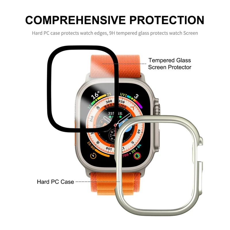 Apple Watch Ultra Plastik Hülle mit Displayschutz