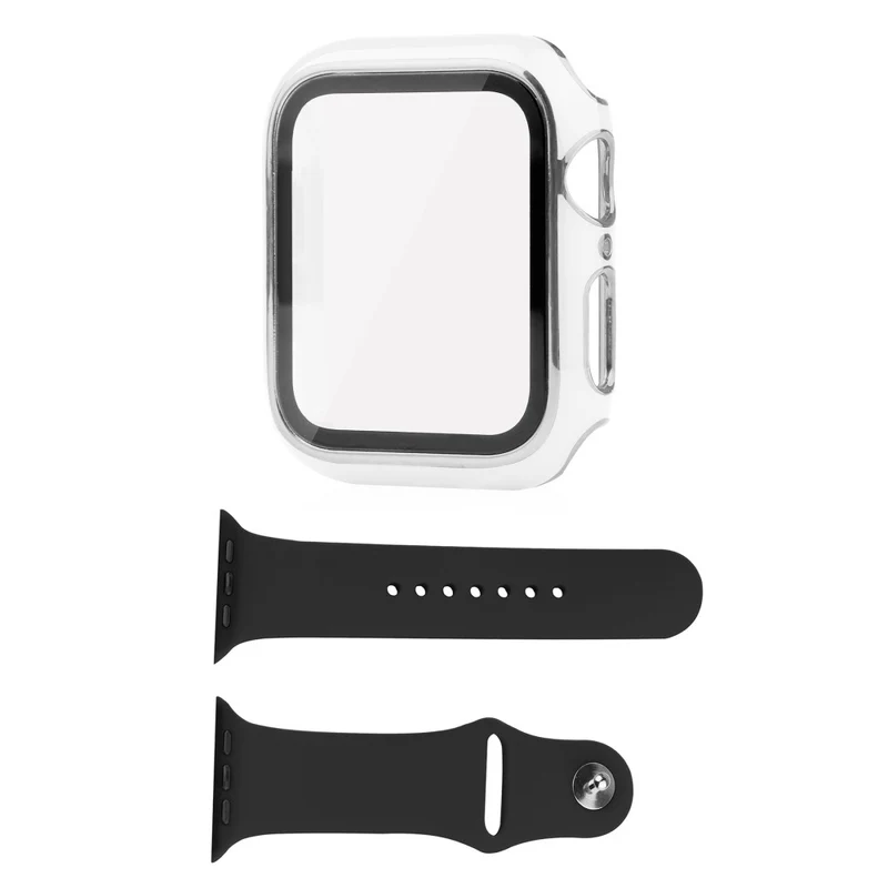 Apple Watch Ultra Plastik Hülle mit Hülle und Gehärtetes Glas