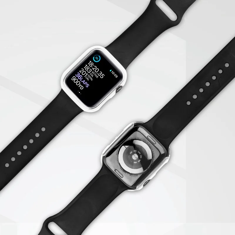 Apple Watch Ultra Plastik Hülle mit Hülle und Gehärtetes Glas