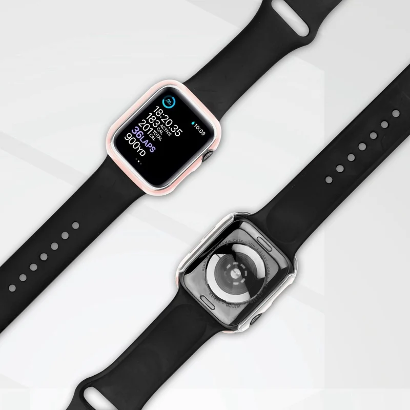 Apple Watch Ultra Plastik Hülle mit Hülle und Gehärtetes Glas